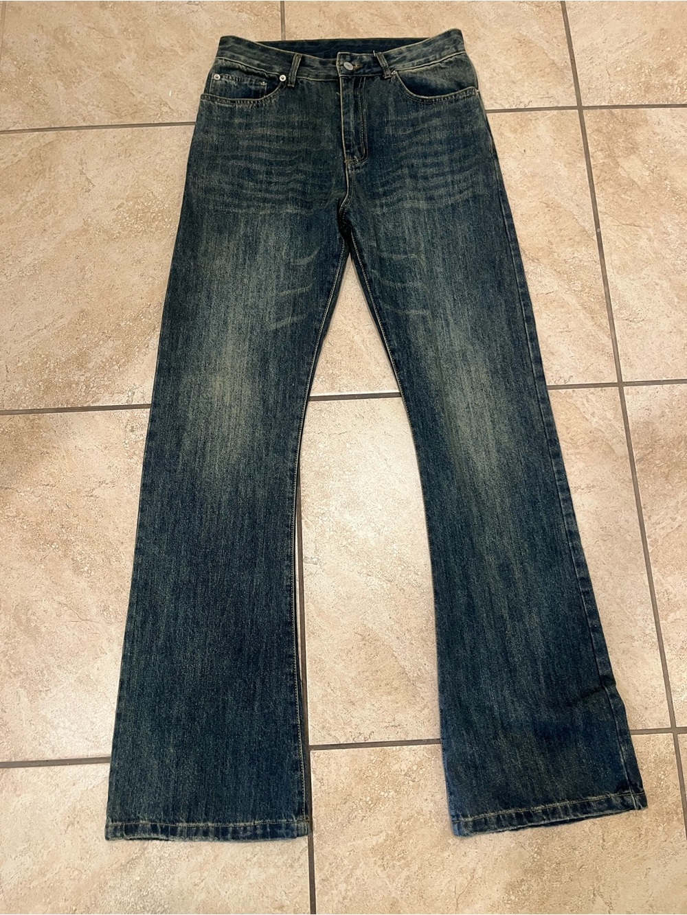 Balenciaga Men's Dark Blue Bootcut Jeans